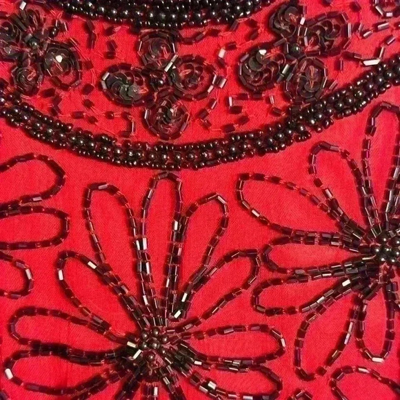 NWT! Mark & John Black and Red Sequin Sleeveless top (Size XL) - Picture 3 of 10